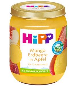 HIPP BIO SUPEROVOCE JABLKO, MANGO A JAHODY 160 G - OVOCE/DEZERTY - KRMENÍ