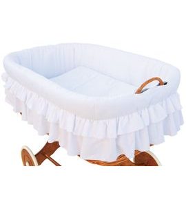 SCARLETT 6-DÍLNÁ SOUPRAVA MARTIN DO PROUTĚNÉHO KOŠE- BÍLÁ - POVLEČENÍ DO POSTÝLKY - SPINKÁNÍ