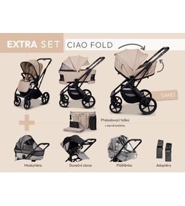 MOON CIAO FOLD EXTRA SET - SAND - DVOJKOMBINACE - KOČÁRKY A PŘÍSLUŠENSTVÍ