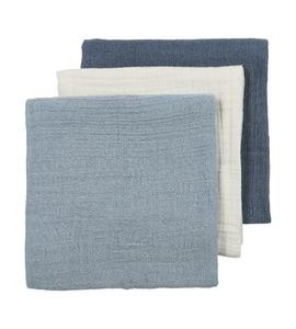 MEYCO MUŠELÍNOVÉ PLENY 3-BALENÍ - NATURAL/JEANS BLUE/INDIGO - LÁTKOVÉ PLENY ALL IN ONE - PŘEBALOVÁNÍ