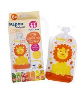 PETITE&MARS KAPSIČKA NA JÍDLO PAPOO ORIGINAL LION 6KS - KAPSIČKY NA JÍDLO - KRMENÍ