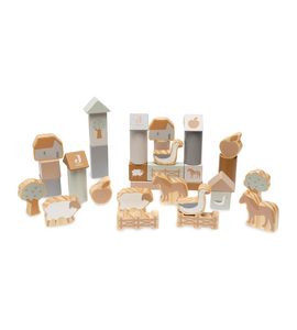 JOLLEIN KOSTKY DŘEVĚNÉ 34 KS V TUBĚ FARMA - KOSTKY - PRO DĚTI