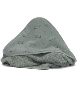 FILLIKID OSUŠKA S KAPUCÍ WHALE GREEN 75X75 CM - OSUŠKY A DĚTSKÉ ŽUPANY - KOUPÁNÍ A ZDRAVÍ