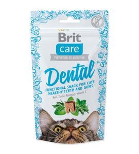 BRIT CARE CAT SNACK DENTAL 50G - SUŠENÉ MASO PRO KOČKY - CHOVATELSKÉ POTŘEBY MALVÍKZOO