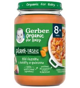 GERBER ORGANIC 100% ROSTLINNÝ PŘÍKRM BÍLÉ FAZOLKY SE SLADKÝM BRAMBOREM A QUINOOU 190G - MASO/ZELENINA - KRMENÍ