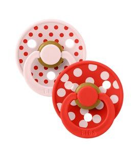 BIBS STUDIO COLOUR POLKA ANATOMICKÉ DUDLÍKY Z PŘÍRODNÍHO KAUČUKU 2KS - VELIKOST 1 - ŠIDÍTKA A DOPLŇKY - KRMENÍ