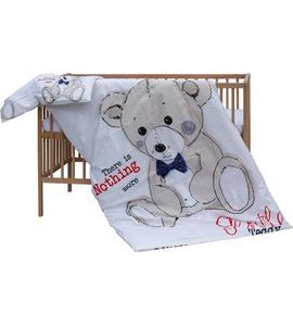 SCARLETT DĚTSKÁ POSTÝLKA S KOMPLETNÍ VÝBAVOU SCARLETT 120 X 60 CM - TIKO - DŘEVĚNÉ POSTÝLKY - SPINKÁNÍ