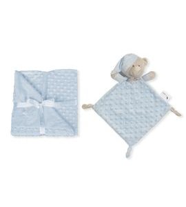 INTERBABY DEKA MĚKKÁ KULIČKY + PŘÍTULKA 80X110 MODRÁ - DĚTSKÉ DEKY PRO MIMINKA - SPINKÁNÍ