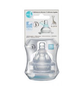 MII SOPHIE LA GIRAFE SET 2 KS SAVIČEK - HRUBÝ PRŮTOK - SAVIČKY A PÍTKA - KRMENÍ