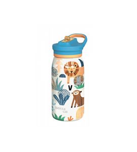 QUOKKA NEREZOVÁ TERMOLÁHEV S PÍTKEM POP KIDS SAFARI 445 ML - SPORTOVNÍ LAHVE - KRMENÍ