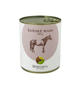 BOHEMIA KOŇSKÉ MASO VE VLASTNÍ ŠŤÁVĚ 800 G - KONZERVY PRO PSY - CHOVATELSKÉ POTŘEBY MALVÍKZOO