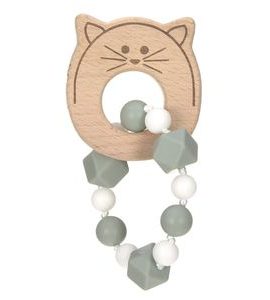 LÄSSIG TEETHER BRACELET WOOD/SILICONE - KOUSÁTKA - PRO DĚTI