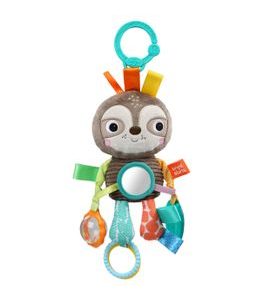 BRIGHT STARTS HRAČKA NA C KROUŽKU PLAYFUL PALS LENOCHOD 0M+ - HRAČKY K ZAVĚŠENÍ - PRO DĚTI