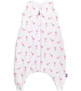 KAARSGAREN LETNÍ BIO SPACÍ PYTEL S NOŽIČKAMI 90 CM ŽIRAFKY ČERVENÉ - SPACÍ PYTLE - SPINKÁNÍ