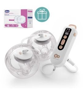 KINDERKRAFT ODSÁVAČKA MLÉKA DOUBLE HANDS-FREE GENTLE FLOW GOLD + CHICCO VLOŽKY DO PODPRSENKY 30KS - ODSÁVAČKY MATEŘSKÉHO MLÉKA - KRMENÍ