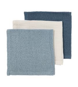 MEYCO MUŠELÍNOVÁ PLENA-ŽÍNKA 3-BALENÍ - NATURAL/JEANS BLUE/INDIGO - LÁTKOVÉ PLENY ALL IN ONE - PŘEBALOVÁNÍ