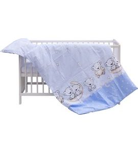 SCARLETT DĚTSKÁ POSTÝLKA S KOMPLETNÍ VÝBAVOU SCARLETT TORO 120 X 60 CM - MODRÁ - DŘEVĚNÉ POSTÝLKY - SPINKÁNÍ