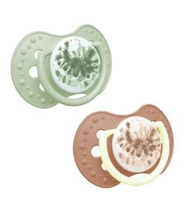 LOVI DUDLÍK SILIKONOVÝ DYNAMICKÝ TIE DYE 18M+ 2KS HOLKA - ŠIDÍTKA A DOPLŇKY - KRMENÍ