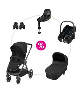 MAXI-COSI SET OXFORD + KORBA ORIA + ADAPTÉR + PEBBLE S + FAMILYFIX S - KOMBINACE S PŘÍSLUŠENSTVÍM - KOČÁRKY A PŘÍSLUŠENSTVÍ