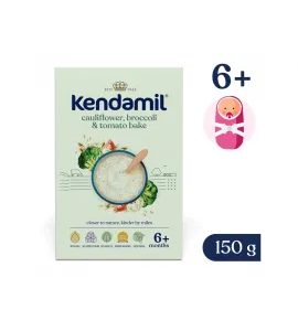 KENDAMIL MLÉČNÁ KAŠE S BROKOLICÍ, KVĚTÁKEM A RAJČATY (150 G) - KAŠE - KRMENÍ