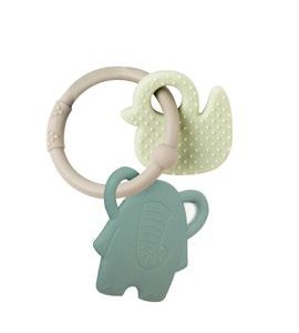 NATTOU KOUSÁTKO SILIKONOVÉ BPA FREE LAPIDOU SLONÍK ZELENÁ - KOUSÁTKA - PRO DĚTI