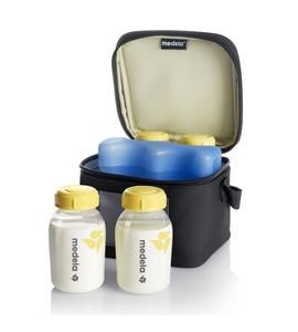 MEDELA CHLADÍCÍ TAŠKA VČETNĚ 4 LAHVIČEK 150 ML - VÝHODNÉ SADY - KRMENÍ
