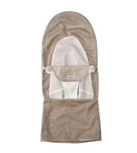 BABYBJORN BABYBJORN POTAH NA LEHÁTKO SOFT GREY BEIGE/WHITE MESH - LEHÁTKA A HOUPADLA - SPINKÁNÍ