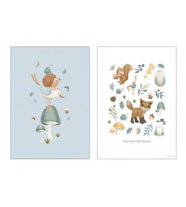 LITTLE DUTCH PLAKÁT A3 FOREST WONDERS - DEKORACE A POLIČKY - SPINKÁNÍ