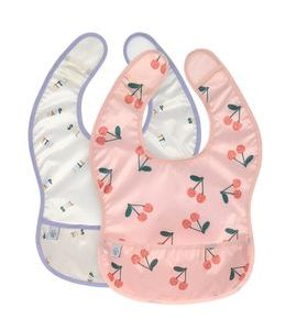 LÄSSIG BABIES LIGHTWEIGHT BIB HAPPY FRUITS CHERRY - BRYNDÁKY - KRMENÍ