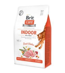 BRIT CARE CAT GRAIN-FREE INDOOR ANTI-STRESS 0,4KG - GRANULE PRO KOČKY - CHOVATELSKÉ POTŘEBY MALVÍKZOO