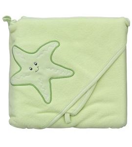 SCARLETT FROTÉ RUČNÍK S KAPUCÍ HVĚZDA ZELENÁ - OSUŠKY A DĚTSKÉ ŽUPANY - KOUPÁNÍ A ZDRAVÍ