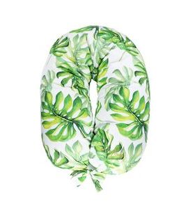 ENIE BABY KOJÍCÍ POLŠTÁŘ SATINE TROPICAL LEAVES Z PAMĚŤOVÉ PĚNY - KOJÍCÍ POLŠTÁŘE - KRMENÍ