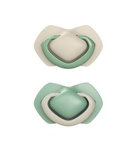 CANPOL BABIES SET SYMETRICKÝCH SILIKONOVÝCH DUDLÍKŮ LIGHT TOUCH 0-6M PURE COLOR ZELENÝ - ŠIDÍTKA A DOPLŇKY - KRMENÍ