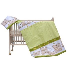 SCARLETT DĚTSKÉ POVLEČENÍ 2-DÍLNÉ MATĚJ ZELENÁ 100X135CM - POVLEČENÍ DO POSTÝLKY - SPINKÁNÍ