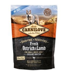 CARNILOVE DOG FRESH OSTRICH & LAMB FOR SMALL BREED 1,5KG - GRANULE PRO PSY - CHOVATELSKÉ POTŘEBY MALVÍKZOO