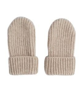 LODGER MITTENS FOLKLORE MERINO WOOL BEIGE 0 - 12 MĚSÍCŮ - RUKAVIČKY, ŠÁTKY, NÁKRČNÍKY - PRO DĚTI