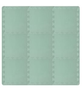 RIALTO BABY HRACÍ PODLOŽKA PUZZLE S OKRAJEM LIGHT GREEN 92X92 CM - HRACÍ PODLOŽKY NA ZEM - SPINKÁNÍ