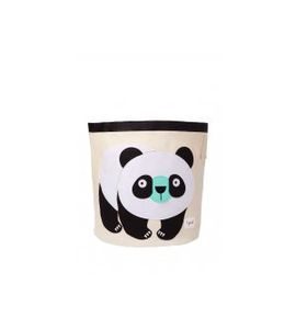 3 SPROUTS Koš na hračky Panda Black & White