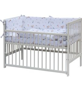 SCARLETT DĚTSKÁ POSTÝLKA S KOMPLETNÍ VÝBAVOU SCARLETT 120 X 60 CM - TURA - DŘEVĚNÉ POSTÝLKY - SPINKÁNÍ