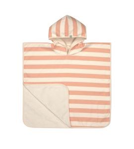 LÄSSIG SPLASH BEACH PONCHO BLOCK STRIPES MILKY/PEACH - OSUŠKY A DĚTSKÉ ŽUPANY - KOUPÁNÍ A ZDRAVÍ