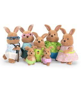 LI'L WOODZEEZ RODINA KRÁLÍKŮ S PRARODIČI COTTONBALL - ZVÍŘATA - PRO DĚTI