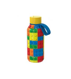 QUOKKA NEREZOVÁ TERMOLÁHEV SOLID KIDS S POUTKEM COLOR BRICKS 330 ML - TERMOOBALY A TERMOSKY - KRMENÍ