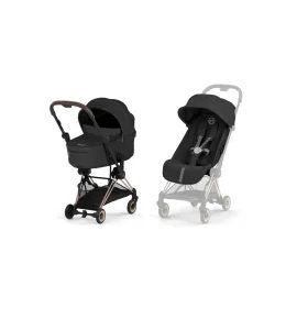 CYBEX COYA COMFORT ROSEGOLD + SKLÁDACÍ KORBA SEPIA BLACK - KOČÁRKY DO LETADLA - KOČÁRKY A PŘÍSLUŠENSTVÍ