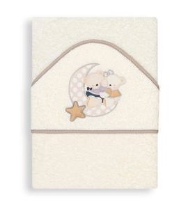 INTERBABY OSUŠKA FROTÉ 100X100 MEDVÍDEK S MĚSÍČKEM - OSUŠKY A DĚTSKÉ ŽUPANY - KOUPÁNÍ A ZDRAVÍ