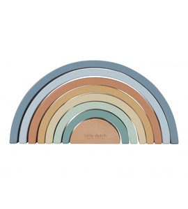 LITTLE DUTCH SKLÁDAČKA DŘEVĚNÁ DUHA FOREST FRIENDS - MOTORICKÉ A HRY - PRO DĚTI
