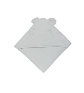 ENIE BABY MUŠELÍNOVÁ OSUŠKA 100X100 CM SVĚTLE ŠEDÁ - OSUŠKY A DĚTSKÉ ŽUPANY - KOUPÁNÍ A ZDRAVÍ