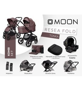 MOON RESEA FOLD KOMBI SET - TONKA - KOMBINACE S PŘÍSLUŠENSTVÍM - KOČÁRKY A PŘÍSLUŠENSTVÍ