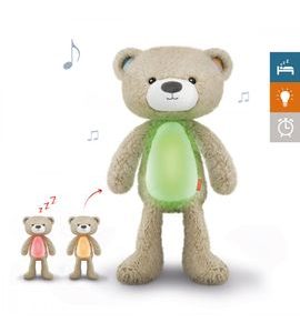 ZAZU MEDVÍDEK BRODY HNĚDOŠEDÝ SLEEPTRAINER S MELODIEMI A NOČNÍM SVĚTLEM - TRÉNINKOVÉ BUDÍKY - SPINKÁNÍ