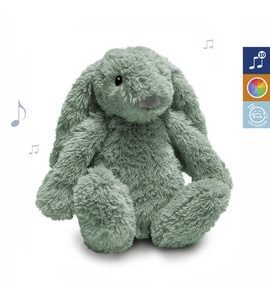 ZAZU KRÁLÍČEK RO ZELENÝ - ŠUMÍCÍ ZVÍŘÁTKO S NOČNÍM SVĚTLEM A USB NABÍJENÍM - USÍNÁČCI ŠUMÍCÍ / S TLUKOTEM - PRO DĚTI