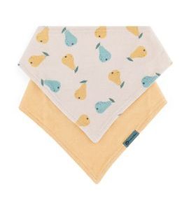 PETITE&MARS BRYNDÁK BANDANA LUKE 2 KS BEIGE KIWIS&MISTY GREEN 3M+ - BRYNDÁKY - KRMENÍ